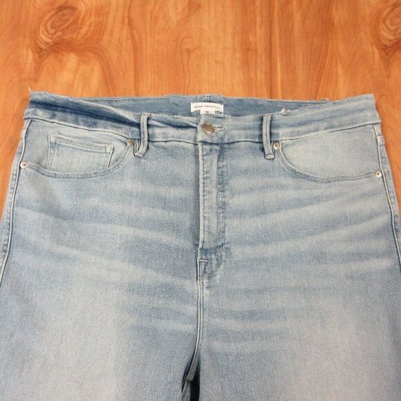 GOOD AMERICAN Good Curve Straight Light Compression Jeans Sz 18 Denim GCSTPB014T - Picture 3 of 16